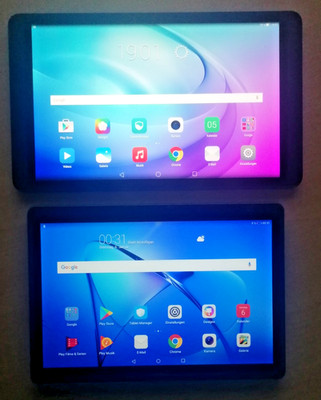 2x Huawei Tablet gebraucht 1x MediPad T2 + T3 (DisplaySchaden aber funktioniert)