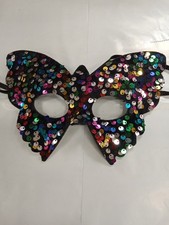 Carnival Sequin Butterfly Half Mask Mardi Gras Costume Dress Up Masquerade