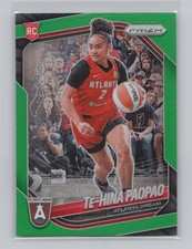 Te-Hina Paopao 2025 Panini Prizm WNBA #61 Green Prizms Atlanta Dream