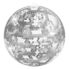12/16-Inch wide Large Glass Hanging Party Disco Mirror Ball Wedding Decorations