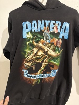 Anvil Pantera Cowboys From Hell Graphic Pullover Hoodie Black kids Size L