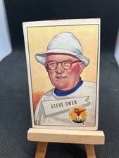 Steve Owen 1952 Bowman Large VINTAGE ROOKIE CARD RC #4 HOFer VG Giants ????. rookie card picture