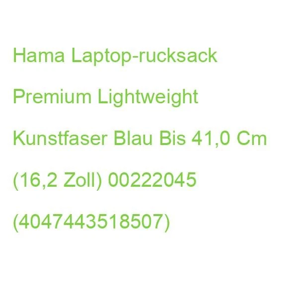 Hama Laptop-rucksack Premium Lightweight Kunstfaser Blau Bis 41,0 Cm (16,2 Zoll) - Bild 2 von 2