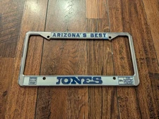 Jones Arizona's Best Chrysler Plymouth Dodge Ford Mercury License Plate Frame