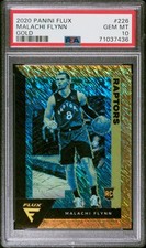 2020 PANINI FLUX GOLD #226 MALACHI FLYNN 7/10 PSA 10