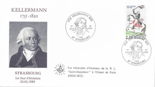1989 France FDC, Kellerman, Masonic