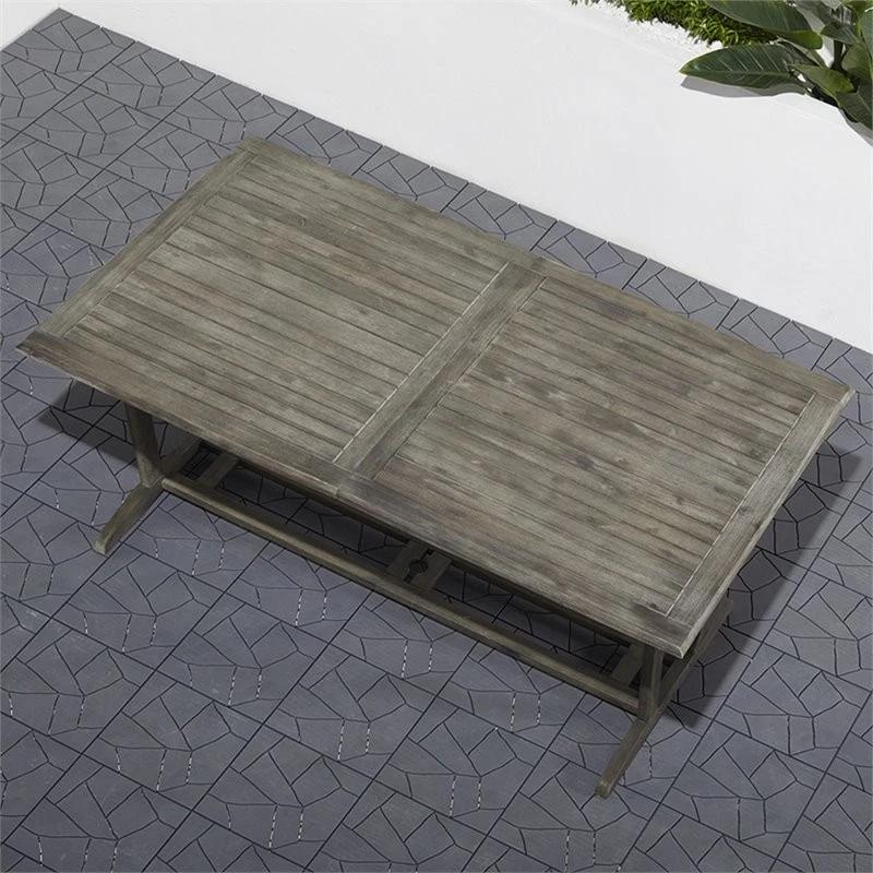 Vifah Renaissance 9 件套可扩展露台用餐套装灰色 — 第 3/4 张图片