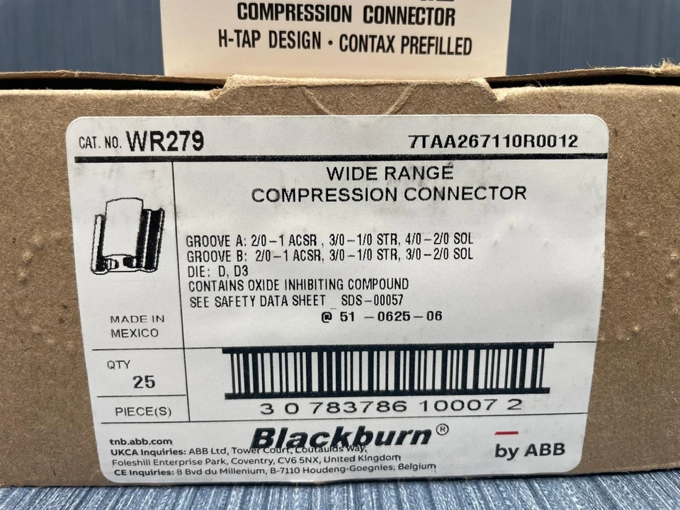 Estuche de 25 x Blackburn WR279 Conector de Compresión Amplio Rango H-Tap Contax Foto 2 de 4