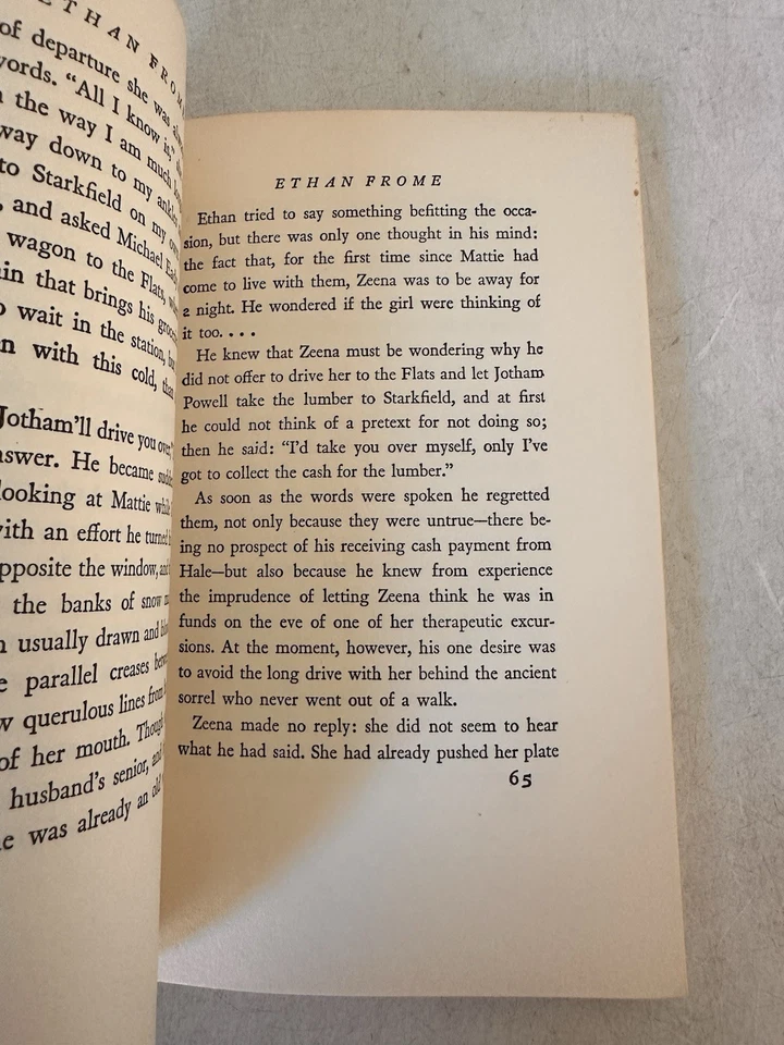 Ethan Frome by Edith Wharton VTG PB The Scribner Library USA Copyright 1939 - Image 4 of 4