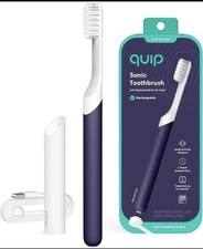 Brand New Sealed Quip Sonic Toothbrush Soft Bristle Midnight Blue Rechargeable