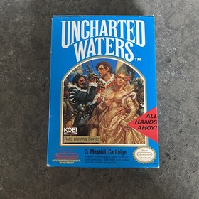 Uncharted Waters Nintendo NES Complete CIB Booklet Map Cartridge Foam  KOEI