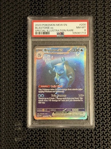 New ListingPokémon TCG Blastoise EX Sir 200/165 Scarlet & Violet 151 PSA 8