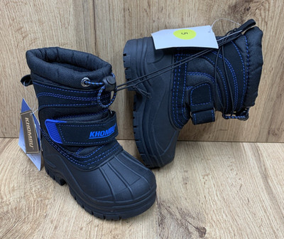 Khombu Boots Toddler Brie Thermolite Cold Raded Black Blue Winter School 5 M