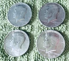 Lot of 4 - 1964 Kennedy Half Dollars 90% Silver = 1.6 Ounces Pure Silver