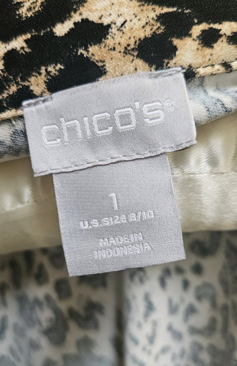 Chico's Split Neck Leopard Print Tunic Top Size 1… - image 3