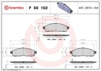 Vorderachse Brembo P 56 102 Bremsbelagsatz, Scheibenbremse FüR Mitsubishi,Nissan