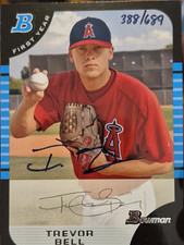 Topps 2006 Bowman Originals Buyback Auto Trevor Bell BDP114 Angels /689