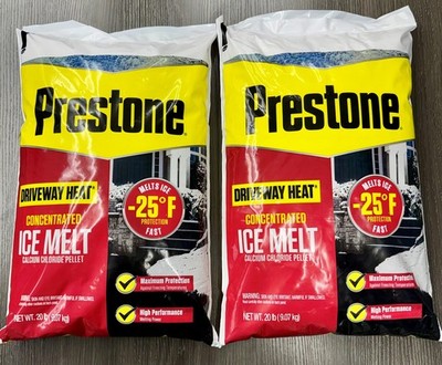 Calcium Chloride Salt 20lb - Ice and Snow Melt - 2 Pack = 40lbs - Driveway Heat