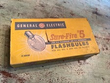 Vintage Camera Flash Bulbs. GE 5 Pack of 12 Bulbs New Old Stock