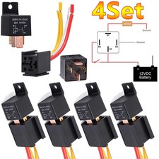 12V 80A Heavy Duty Relay 4Pin SPST Normal DC Normal Open Relay Car Van Motorbike