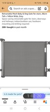 Retractable Baby Gate 140cm Mesh Pet Dog Gate Indoor Outdoor Grey