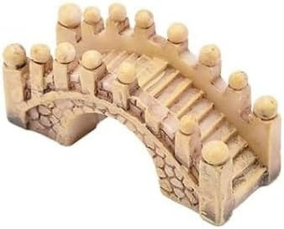 Brown Stone Arch Bridge Miniature Fairy Garden Accessories - Miniature Pond Lawn