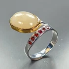 Jewelry gem Natural  Jade Ring 925 Sterling Silver Size 6.75 /R473177