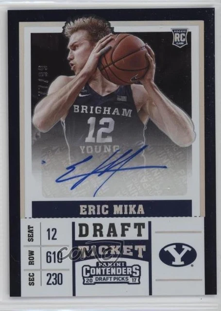 2017-18 Panini Contenders Draft Picks College Ticket /99 Eric Mika #106 Auto