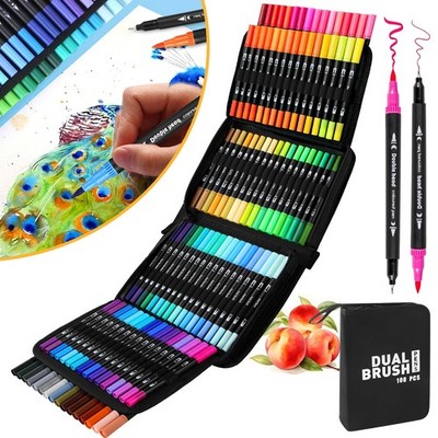 Dual Brush Pen 100 Farben Farbstifte Marker Pinselstifte Für Kinder Erwachsene