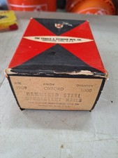 Lot of Approx 1,000 Hammered Oxford 1909 Nails 1/2" Shank Upholstery Tacks NOS