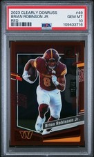 2023 PANINI CLEARLY DONRUSS RED #49 BRIAN ROBINSON JR. 15/49 PSA 10
