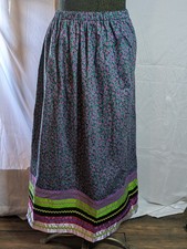 Handmade Women's Native American Ribbon Skirt Multi-Color Cotton