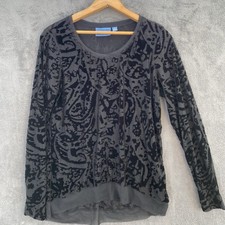 Simply Vera Wang Burnout Velvet Top Sz Med Whimsigoth Fairy Grunge Dark Romance