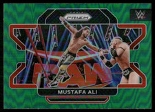 2022 Panini Prizm WWE Green #8 Mustafa Ali wrestling card