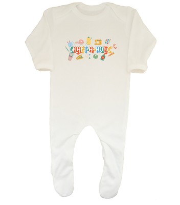 Craftaholic Baby Grow Sleepsuit Thread Needle Paint Glue Fun Boys Girls Gift