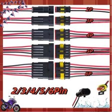 2/4/5/6-Pin Way Car Waterproof Male Female Electrical AWG18 Wire Connector Plug