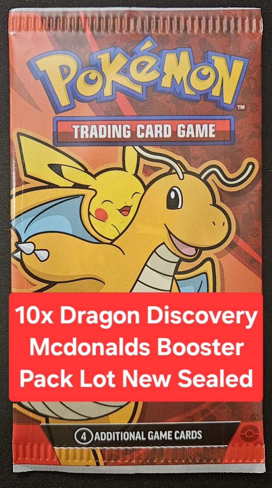 10x Pokémon Dragon Discovery McDonalds Promo Sealed Booster New Factory Sealed