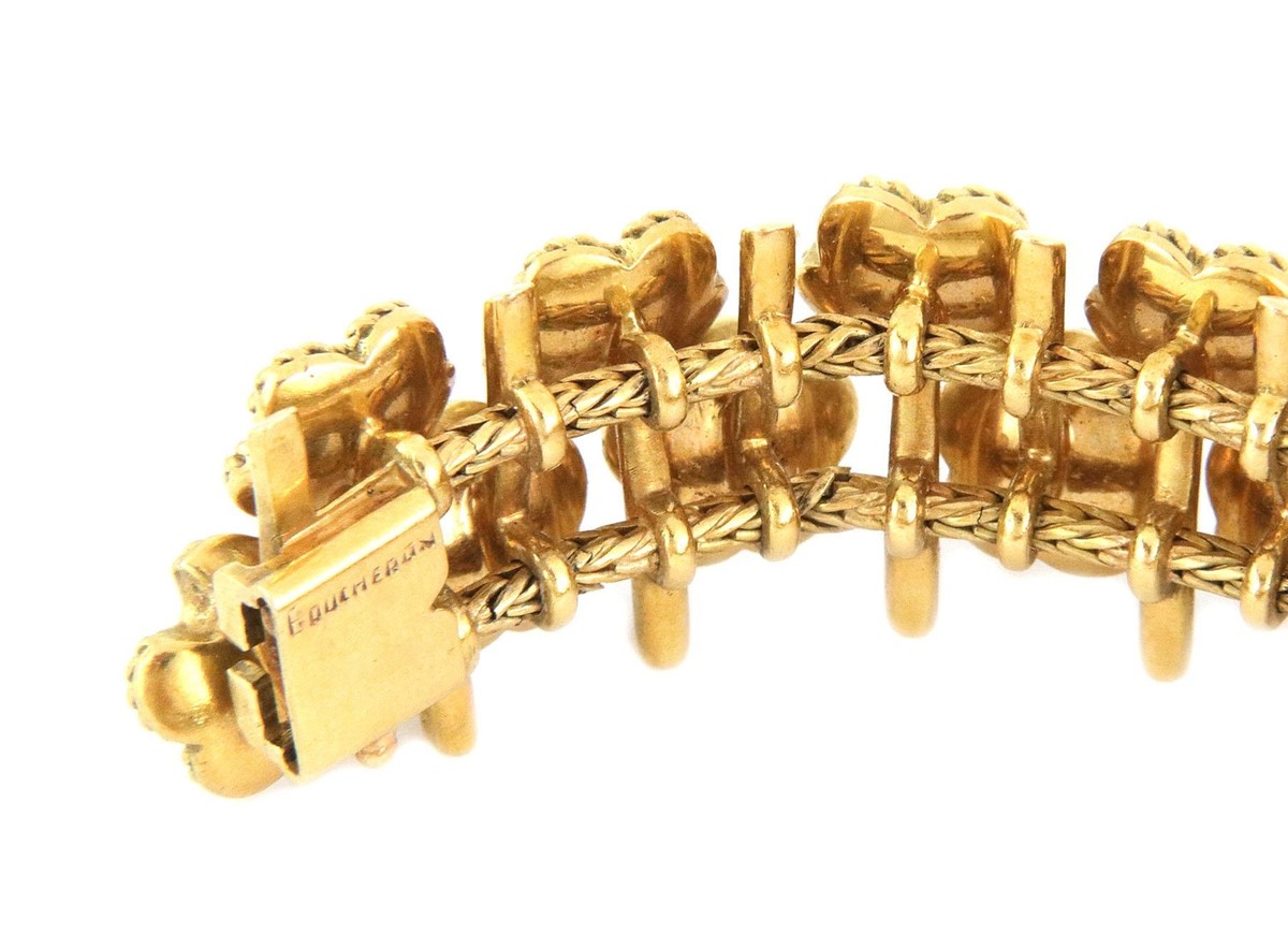 Boucheron France Vintage 2.75ct Diamond 18k Yellow Gold Flower