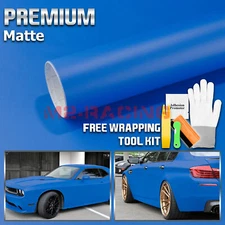 Matte Flat Intense Blue Vinyl Film Wrap Sticker Decal Bubble Free Air Release