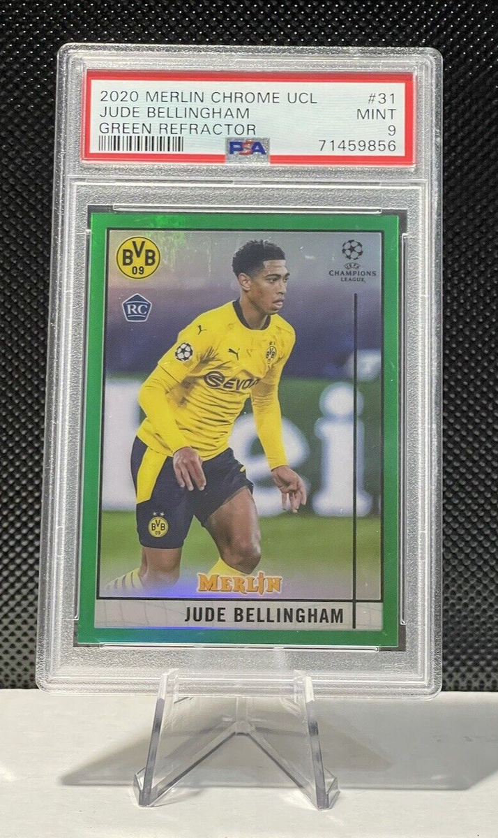 Jude Bellingham 2020 Topps Merlin UCL Green /99 #31 Rookie PSA 9 