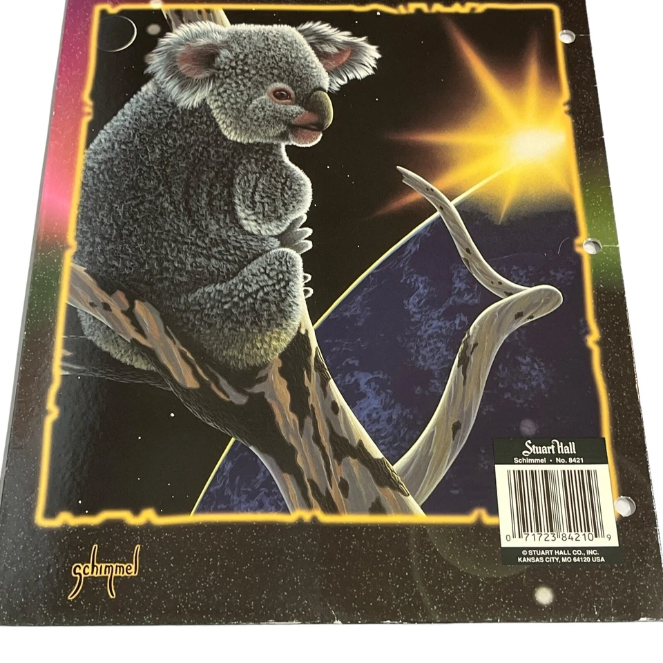 Vintage Folder Lot Animals Tiger Fish Koala Bear 3 Pack Duo Tang Stuart Hall - Image 4 of 4