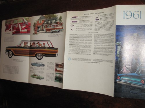 1961 FORD Fairlane 500 Galaxy Station Wagon 8pg sales folder FREE POST AUSTRALIA - Picture 3 of 4