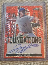JIMMY LEWIS 2019 LEAF FLASH FOUNDATIONS AUTOGRAPH #5/10 L.A. DODGERS Prospect
