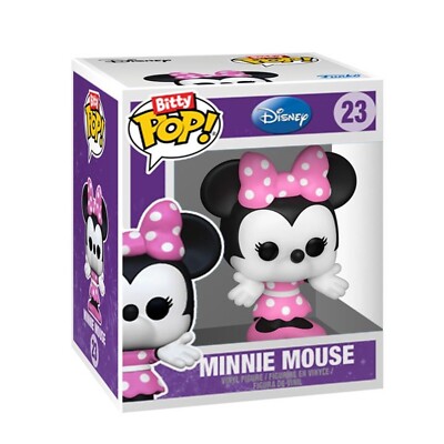 FUNKO BITTY POP DISNEY MINNIE MAUS IN PINK MIKRO 0,75'' FIGUR BRANDNEU