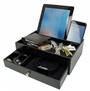 Mens Charging Valet Key Tray Night Stand Jewerly Watch Box Organizer For Men As 738223055865 Ebay