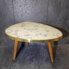 Mid Century Nierentisch Mosaik Stein 50er 60er Blumenhocker Vintage ca. 23,5cm 