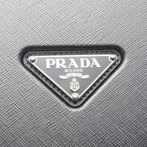 PRADA POLICARBONATO TROLLEY travel Bag suitcase 2VQ006 Saffiano polycarbonate BK - Picture 5 of 10