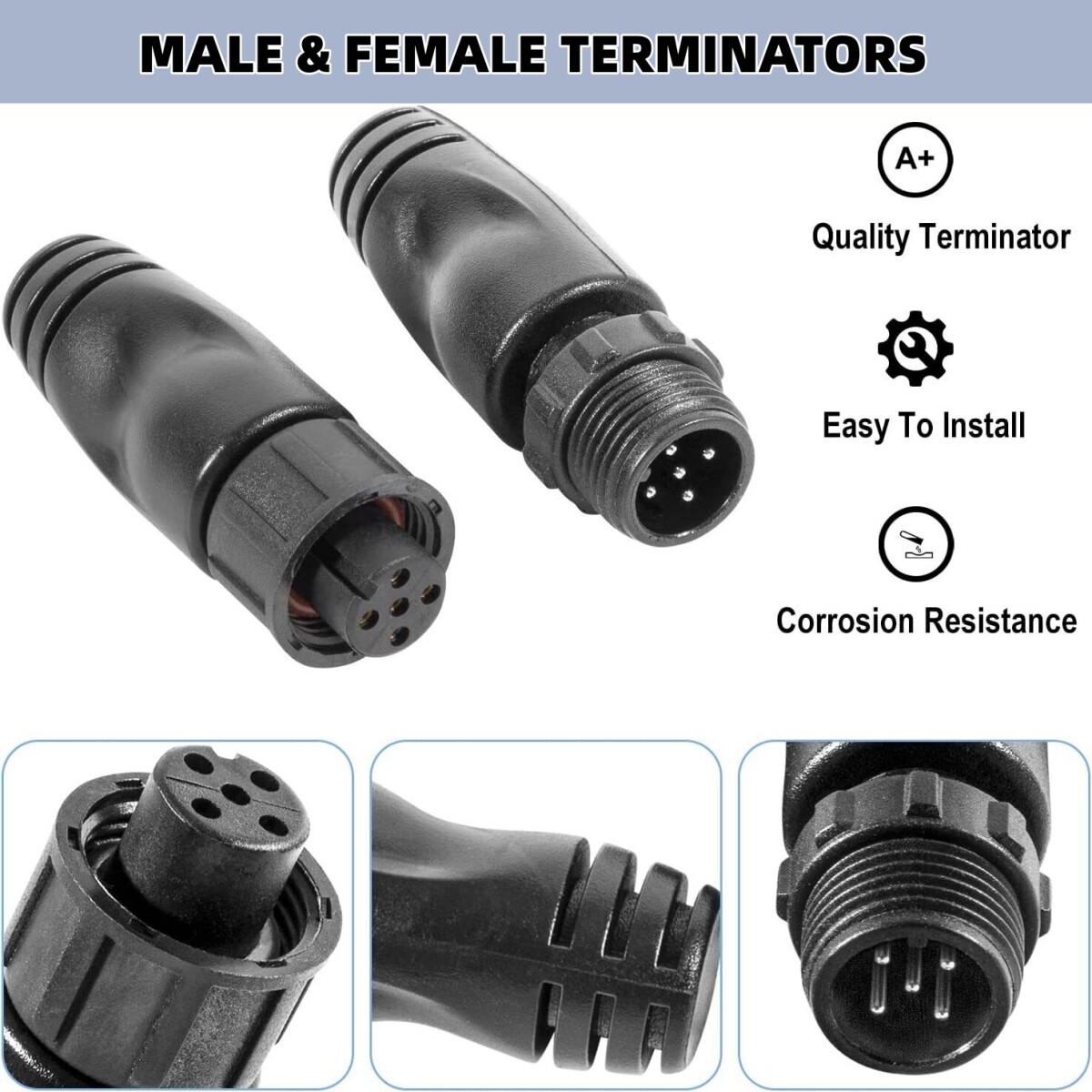 Terminatori NMEA 2000 Maschio/femmina - 2 Pezzi M12, 5 Pin, Impermeabili IP67 Per Lowrance - Foto 11