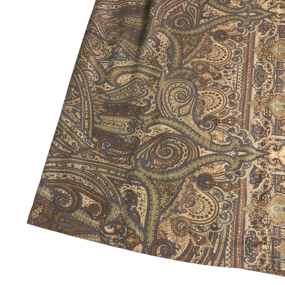 Vintage Y2K 90s Van Heusen Skirt Womens M Paisley Wrap Front Rayon Boho Festival - Image 3 of 4