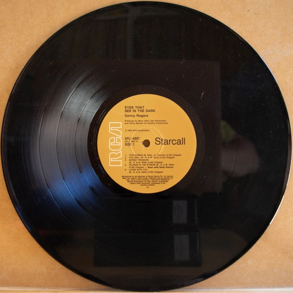 KENNY ROGERS - EYS THAT SEE IN THE DARK - Vinyl LP - RCA - 1983 -VG (2310) - Image 2 of 4